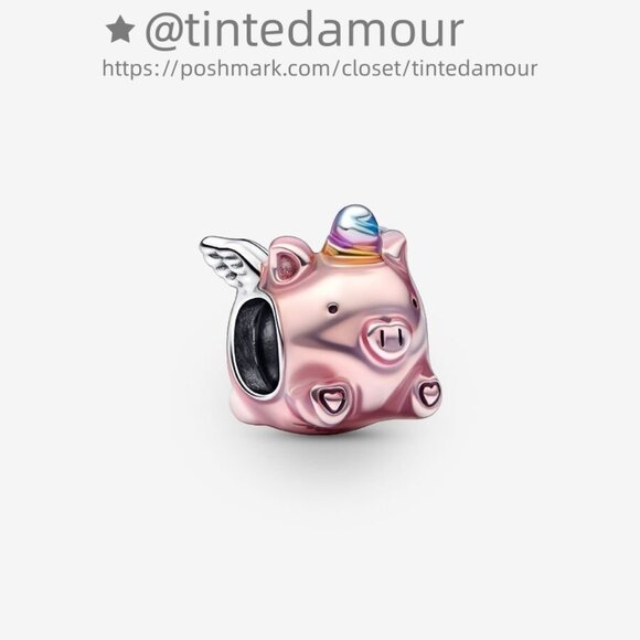 Pandora Flying Unicorn Pig Charm|Pendant - Picture 1 of 2